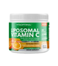 Vita Optimal LIPOSOMAL VITAMIN C POWDER - PLUS ZINC, VITAMIN D 2500IU, ROSE HIPS & BIOFLAVONOIDS - POWERFUL COMPLEX - 180G